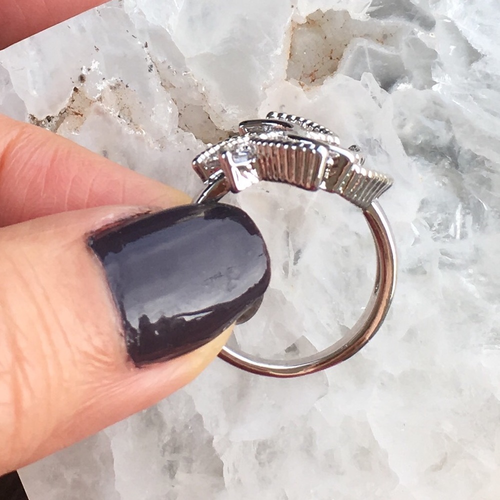 Multi Layer White Sapphire Rings - Picture 5 of 8